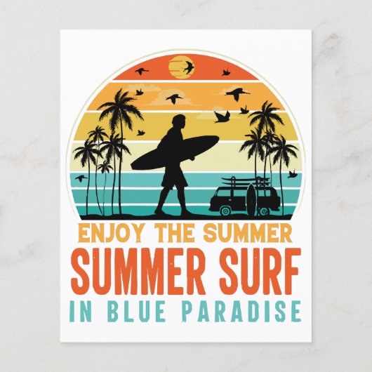 HET SUMMER-SURF IN BLAUWE PARADISE (Achterkant)