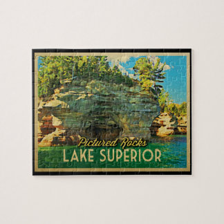Het superieure gespiegelde Rocks meer Legpuzzel