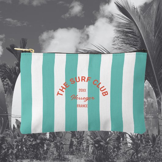 Het Surf Club Crest Turquoise Cabana Stripe Etui