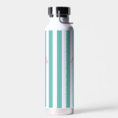 Het Surf Club Crest Turquoise Cabana Stripe Waterfles (Links)