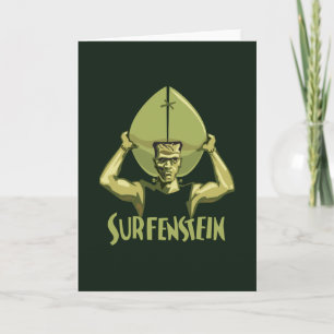 Het surfen Halloween Frankenstein Kaart