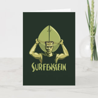 Het surfen Halloween Frankenstein Kaart