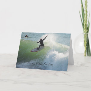Het Surfen van Cruz van de kerstman Kaart