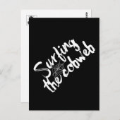 Het surfen van het Citaat Cobweb Briefkaart (Voorkant / Achterkant)