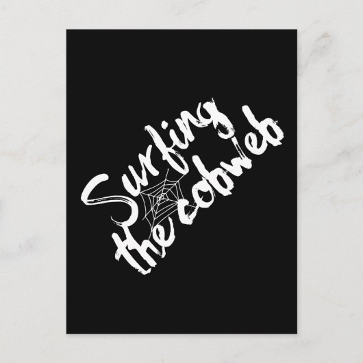 Het surfen van het Citaat Cobweb Briefkaart (Voorkant)