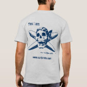" het surfpiraat " t-shirt (Achterkant)