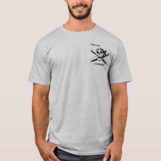 " het surfpiratenShirt " T-shirt (Voorkant)