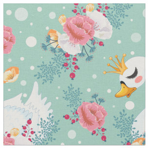 Het Swan Princess Pattern Stof