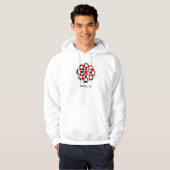Het sweatshirt van het dartboard met kap (Voorkant volledig)