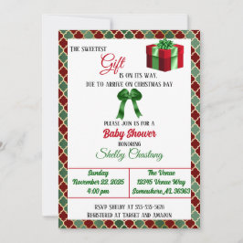 Het Sweetest Gift-kerstBaby shower Kaart