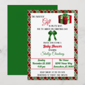 Het Sweetest Gift-kerstBaby shower Kaart (Voorkant / Achterkant)