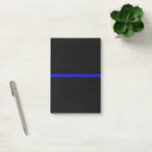 Het symbolische dun blauw lijnconcept post-it® notes (Kantoor)