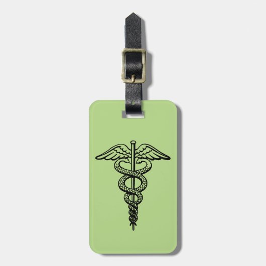 Het symbool Caduceus Bagagelabel (Voorkant verticaal)