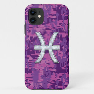 Het Symbool van de Dierenriem van Vissen op Roze iPhone 11 Hoesje