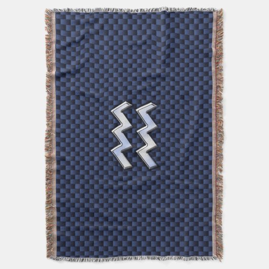 Het Symbool van de Dierenriem van Waterman op de Deken (Voorkant Verticaal)