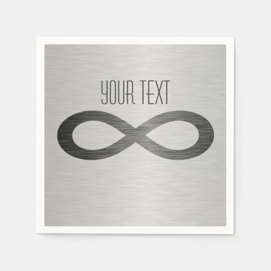 Het Symbool van de oneindigheid op de Textuur van Servetten (Voorkant)