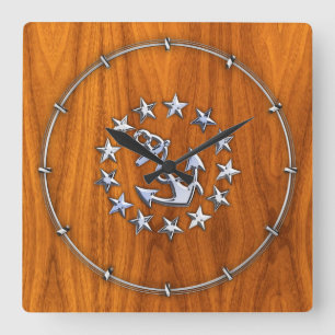 Het Symbool van de Vlag van het jacht op de Vierkante Klok