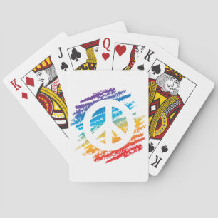 Het Symbool van de Vrede van het Kleurpotlood van Pokerkaarten