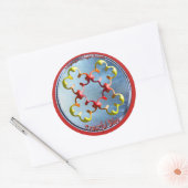 Het symbool van de vreedzame gebaar ronde sticker (Envelop)