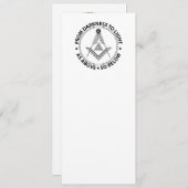 Het symbool van de vrijmetselarij kaart (Voorkant / Achterkant)