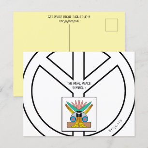 Het symbool van echte vrede briefkaart