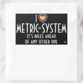 Het symbool van het hart - het metrieke systeem (p rechthoekige sticker (Tas)