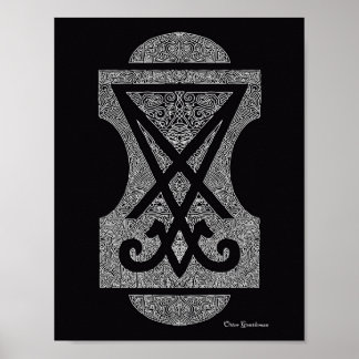 Het symbool van Lucifer Poster