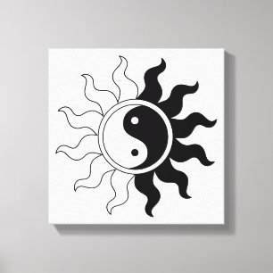 Het symboolzon van Yang van Yin Canvas Afdruk