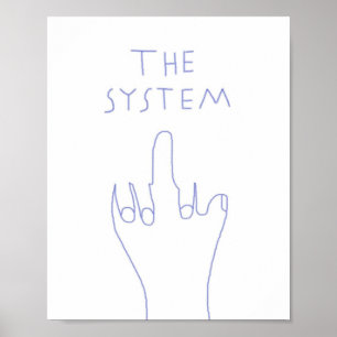 Het systeem tekening art poster