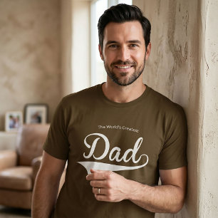 Het T-shirt 'De Beste Papa Ter Wereld' - Zwart of 