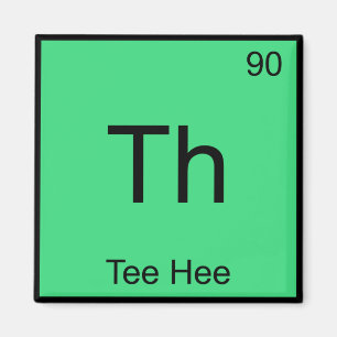 Het T-shirt hee Chemistry Element Symbol Funny T-s Magneet