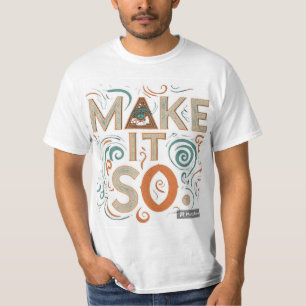 Het T-shirt ontwerp heeft de uitdrukking "Make It