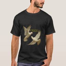 Het T-shirt van Freedom Dove Mannen – Symbool van 