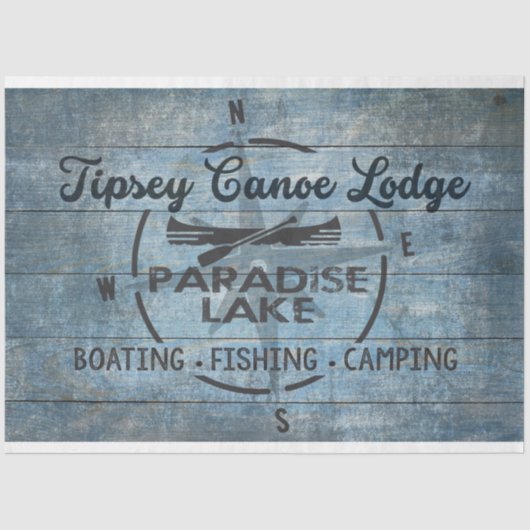 Het taaislijfpapier van de Tipsey Canoe Lodge Tissuepapier (Voorkant)