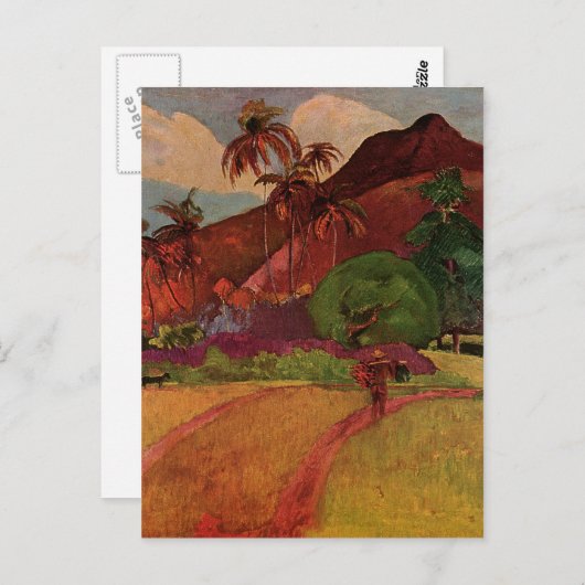 Het Tahitiaanse landschap van Paul Gauguin (1893) Briefkaart (Voorkant / Achterkant)