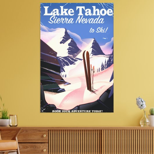 Het Tahoe-sierra nevada  poster Canvas Afdruk (Insitu (Woonkamer))