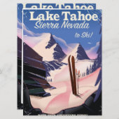 Het Tahoe-sierra nevada poster Kaart (Voorkant / Achterkant)