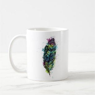 Het Tattoo van de Veer van de waterverf Koffiemok