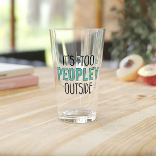 Het te Peopley buiten Introvert Pap Birthday Gag Glas
