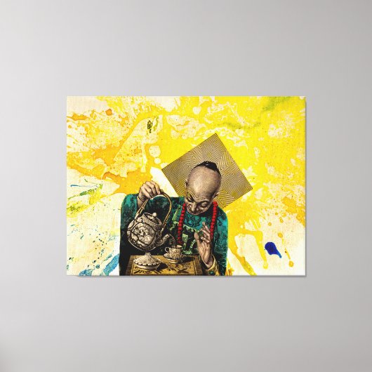 Het Tea-Man van Michael Moffa Canvas Afdruk (Voorkant)