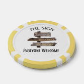 Het teken poker chips (Enkel)