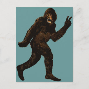 Het Teken van de Vrede van Bigfoot Briefkaart