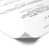 Het Teken van het Menu van de Desserts van het huw Poster (Hoek)