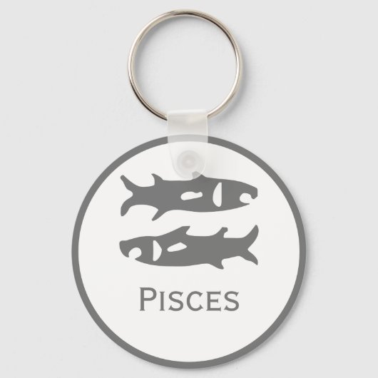 Het Teken van Pisces van het Ontwerp van de Zodisc Sleutelhanger (Voorkant)