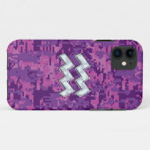 Het Teken van Waterman op fuchsiakleurig roze Case-Mate iPhone Case (Achterkant (horizontaal))