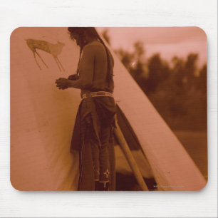 Het tekenen van zijn geneesmiddel muismat