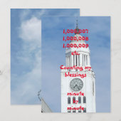 Het tellen van Mijn Vlat Wenskaart van de Blessing (Voorkant / Achterkant)