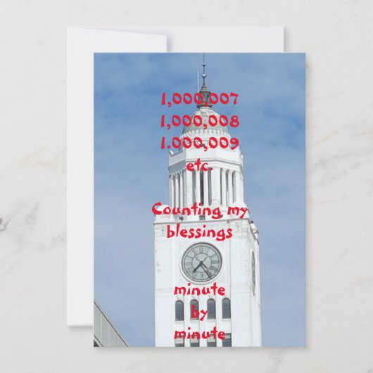 Het tellen van Mijn Vlat Wenskaart van de Blessing (Voorkant)