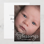 Het tellen van onze 'Blessings' Baby geboorteaanko Aankondiging (Voorkant / Achterkant)