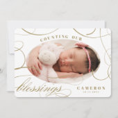 Het tellen van onze vakantievakantie met zegeninge feestdagenkaart (Voorkant)